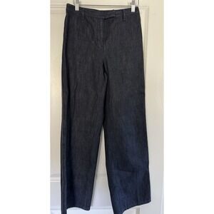 Ann Taylor Jeans Womens Size 2‎ Dark Wash Wide Leg Denim Pants